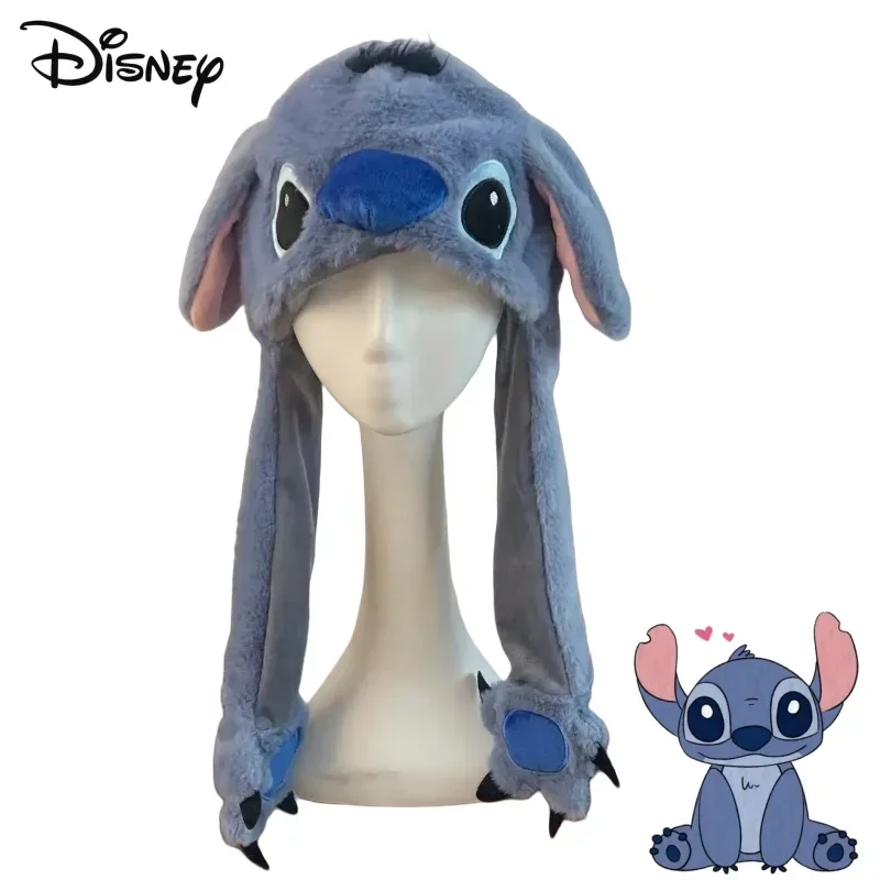 Disney Stitch Anime Hat Activity Ears Rocker Plush Hat Kawaii Stitch Ears Toy Girl Birthday Gift Christmas Gift Hat Giving