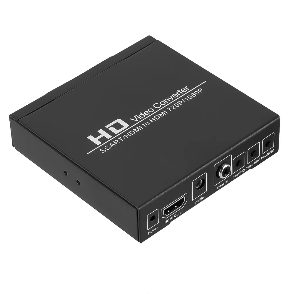 Convertidor SCART HDMI a HDMI, sintonizador de vídeo Digital de alta definición Full HD 1080P, adaptador de enchufe europeo/estadounidense para HDTV