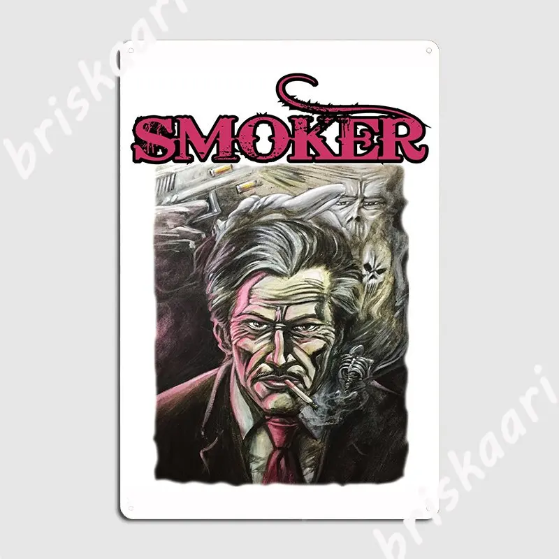 Smoker Metal Sign Plaques Home Printing Cinema Living Room Tin Sign Poster