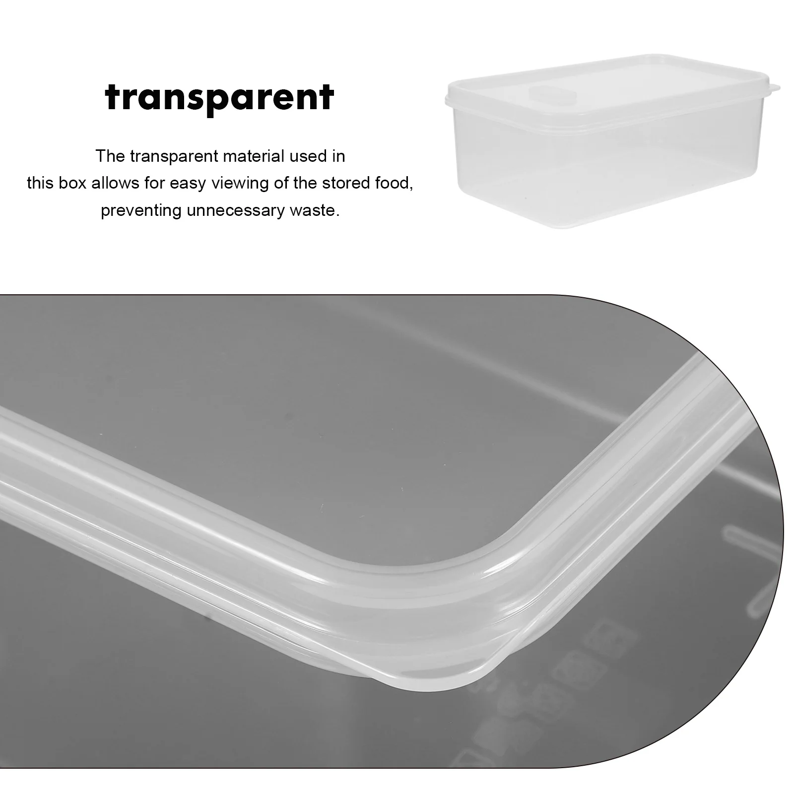 

Large Capacity Freshness Box Transparent Kitchen Bread Storage Container Fridge Food Holder Plastic Toast Box Home Storage