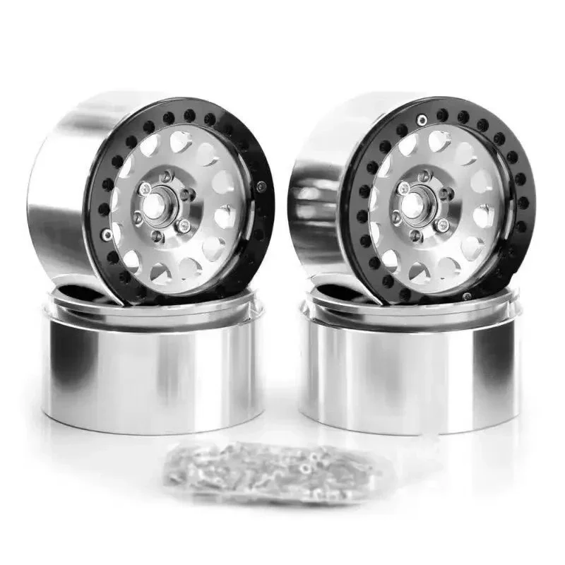 

4Pcs CNC Aluminum Alloy 2.2 Beadlock Wheel Rim for 1/10 RC Crawler Car Axial SCX10 90046 AXI03007 TRX4 VS4-10 Redcat Gen8
