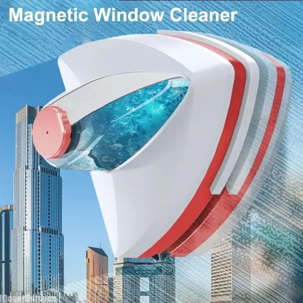 

New Magnetic Window Cleaner Brush Double-Side Automatic Water Discharge Wiper Glass Window Brush Cleaning Household Tools