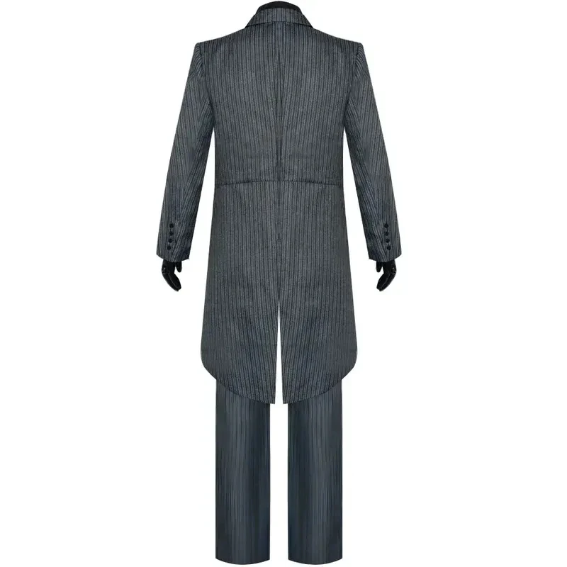 Gotham Penguin Cobblepot Cosplay Top and Pants Striped Suit Movie Characters Halloween Carnival Party Costume for Men FD1;6 - view 4