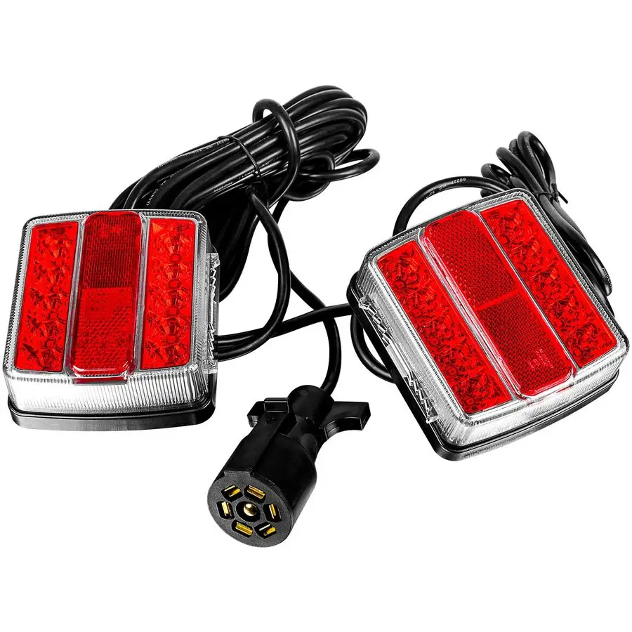 

Комплект фар для прицепа, кабель 24 фута с 7-контактным разъемом, водонепроницаемость IP68, сертификация DOT