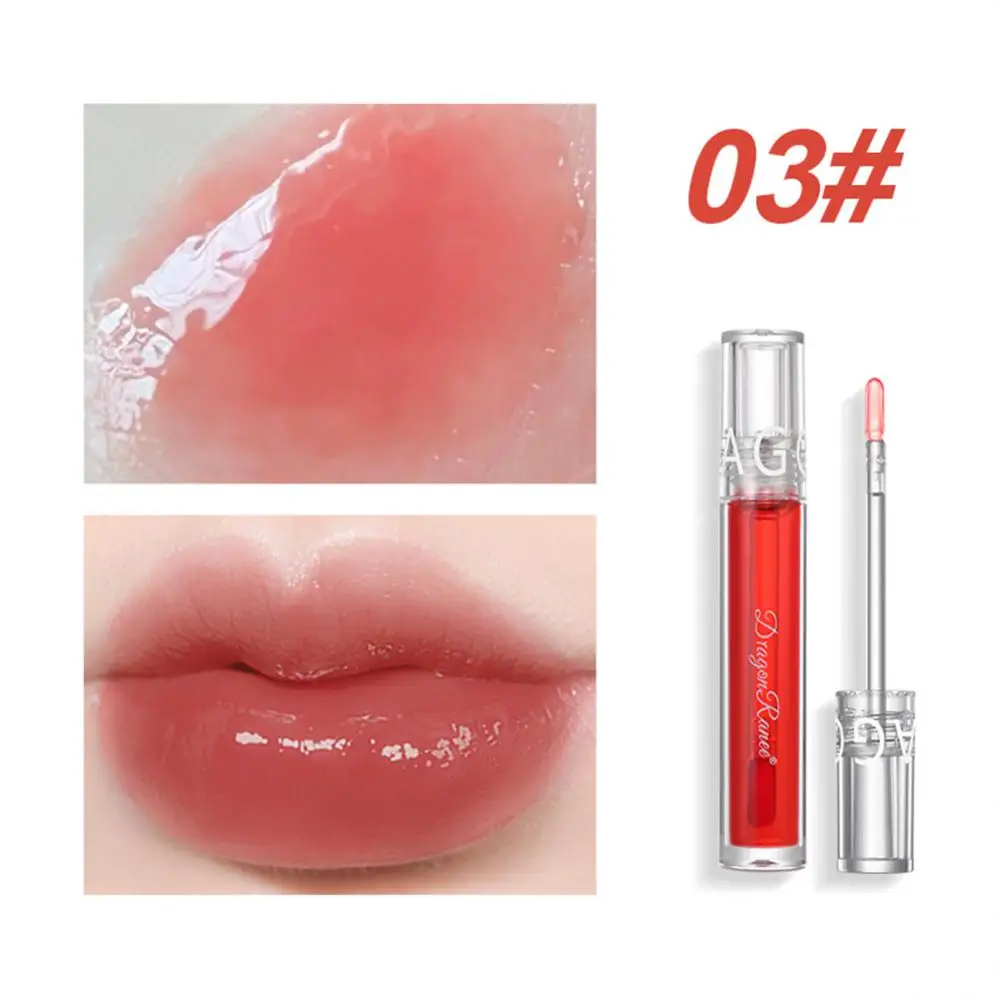 Espelho de água labial gloss labial glaze vidro transparente óleo labial à prova dwaterproof água líquido batom lipgloss lábios cosméticos 6 cores compõem