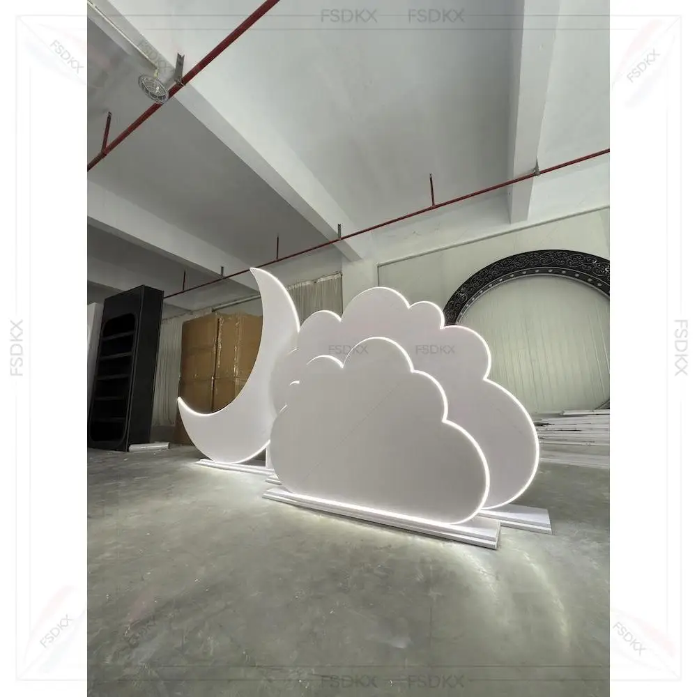 Baby Shower Display Cloud And Moon Kids Themed Birthday Party Decoration Set Wedding Chuppah Backdrops for Kids Events