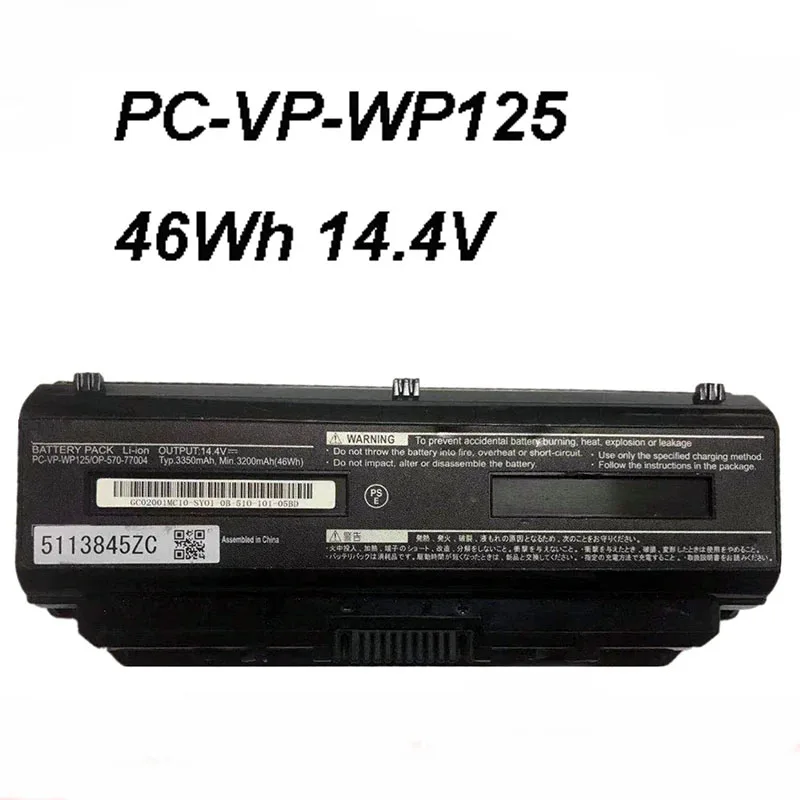 PC-VP-WP125 OP-570-77004 46Wh 3350mAh 14.4V Laptop Battery For NEC PC-11750HS6R PC-LL750HS6W PC-LL770HS Series ﻿