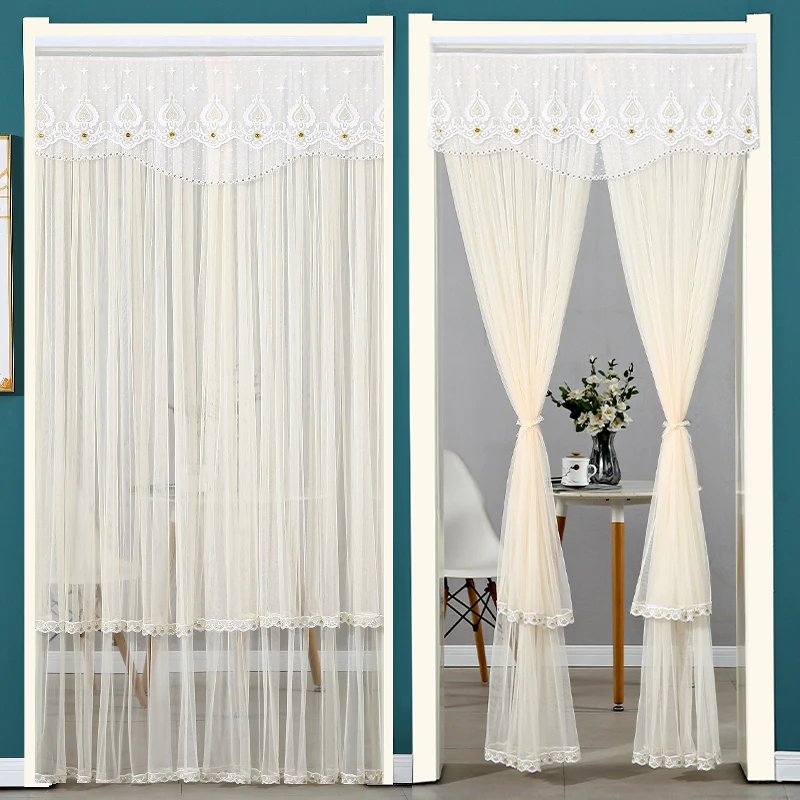

Double Layer Lace Door Curtain Summer Mosquito Proof Bedroom Privacy Modern Simple Sle Home Decorations And Accories