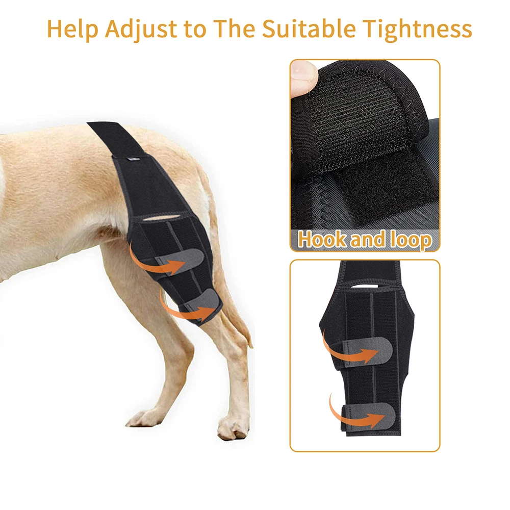 Pet Knee Pads For Joint Injury Recovery Legs Protector Dog Thigh Brace Wrap Adjustable Support Belt Post-operative Fixation