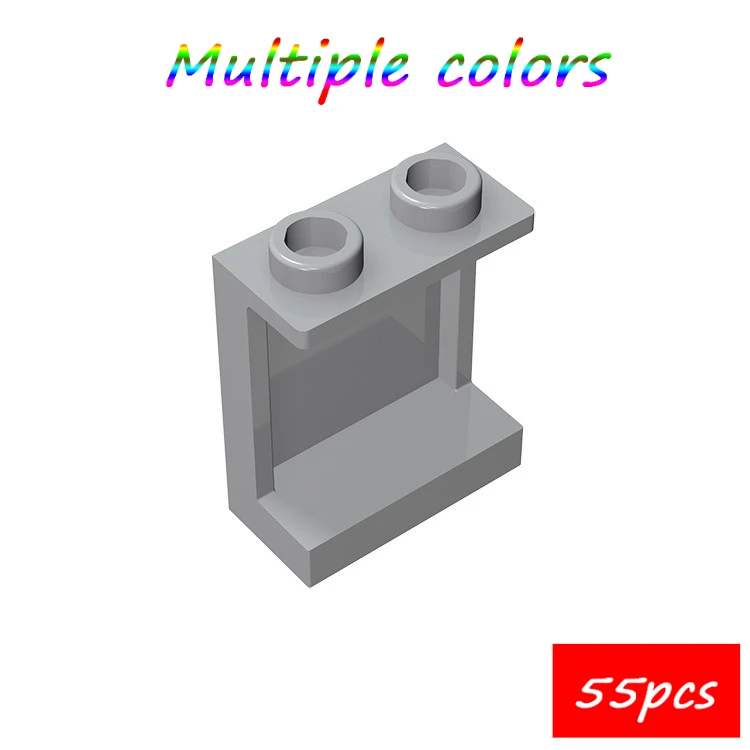 MOC 55PCS 87552 Pannello 1x2x2 Building Block 4864 Con Supporto Laterale Borchie Cave Mattoni Particelle Puzzle Giocattolo Per Bambini Regalo Di Compleanno