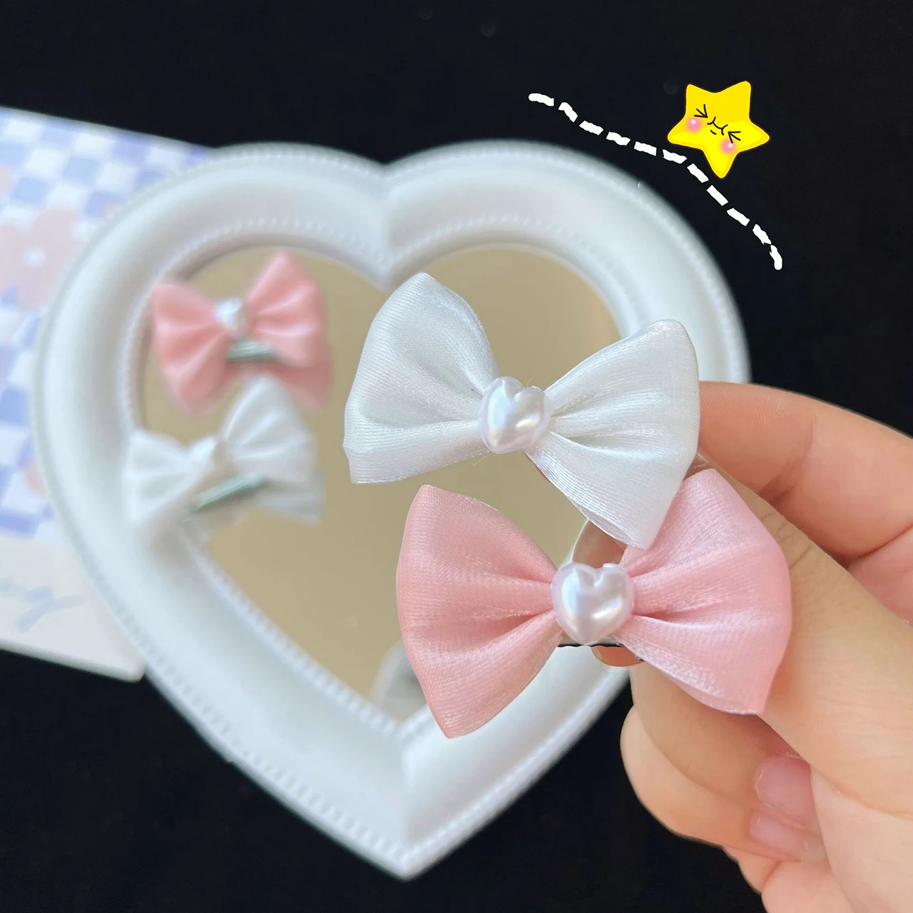 

2 шт./компл., заколки для волос с милым жемчужным бантом, боковые заколки для французских девушек, заколки для челки, корейские заколки для утиного языка с бантом, модные аксессуары для волос