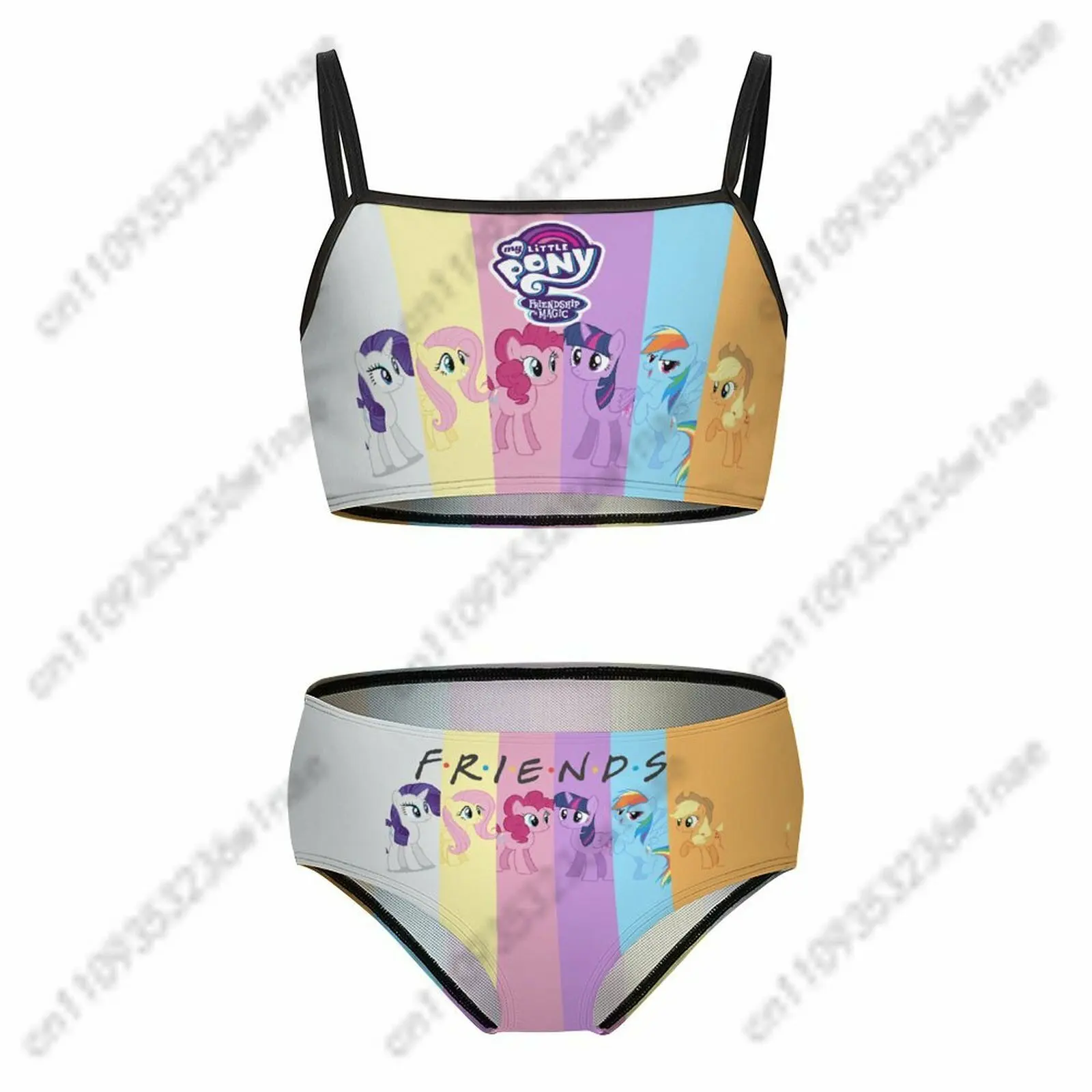 

My Little Pony Two-piece Bathing Suit Women's Swimwear Friends Fashion Comfortable Custom Swimsuits Cosplay Swimsuit