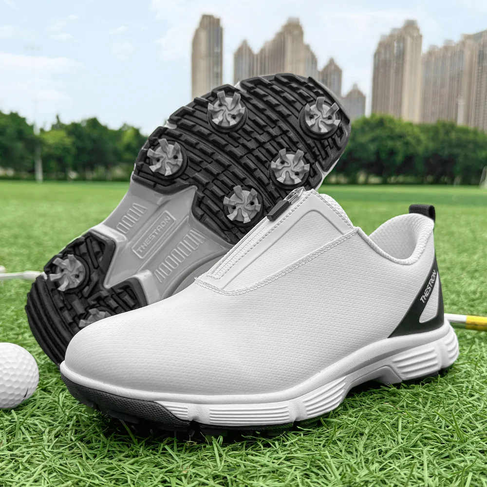 

New Fashionable Men's Golf Shoes, Outdoor Fitness and Leisure Walking Shoes, Men's Plus Size Grass Anti-skid Golf Shoes