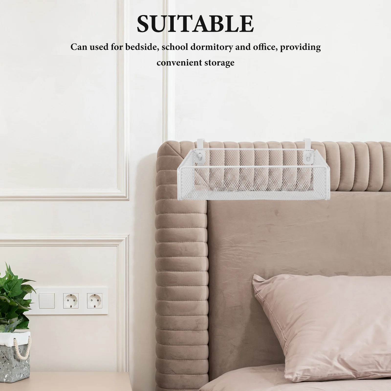 

Hanging Basket Metal Wall Mounted Storage Organizer For Dormitory Office Kitchen Fruit Vegetable Flower Mail Wall