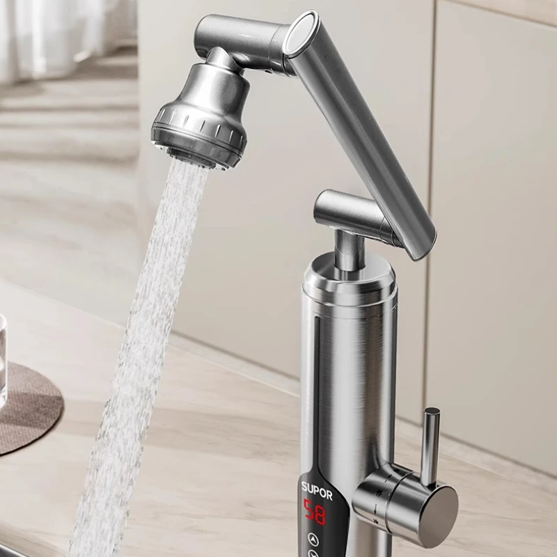 

Мгновенный электрический водонагреватель, быстрый нагрев, кухонный кран, регулируемая мощность, температура, дисплей, защита от ожогов, автоматическое отключение питания