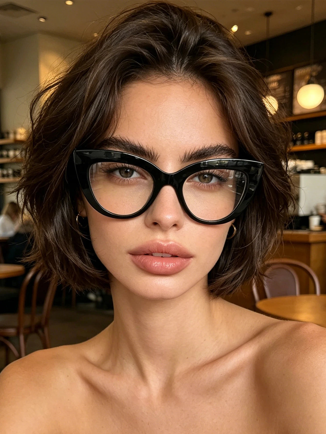 Girl Fashion Street - 1 stuk retro zwart dik frame