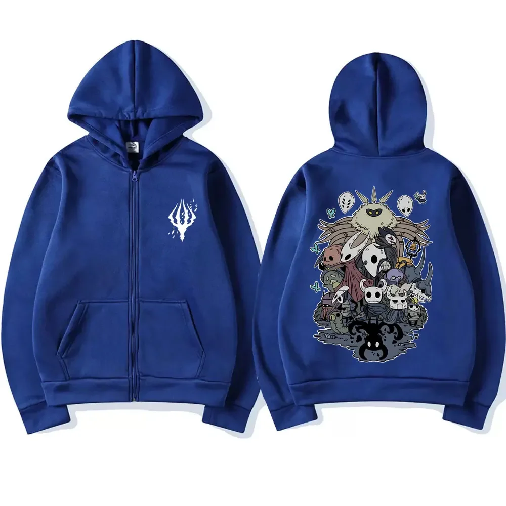 Game Hollow Void Hollow Knight Zipper Hoodie Mens Fashion Hooded Sweatshirt All-match Men Women Anime Black Loose Zip Up Jacket