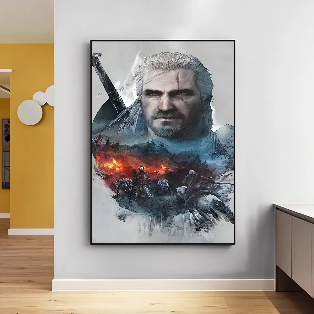 لعبة W-Witchers فيلم لزجة الملصقات يتوهم الجدار ملصق لغرفة المعيشة زخارف للحانات اللوحة الزخرفية خمر