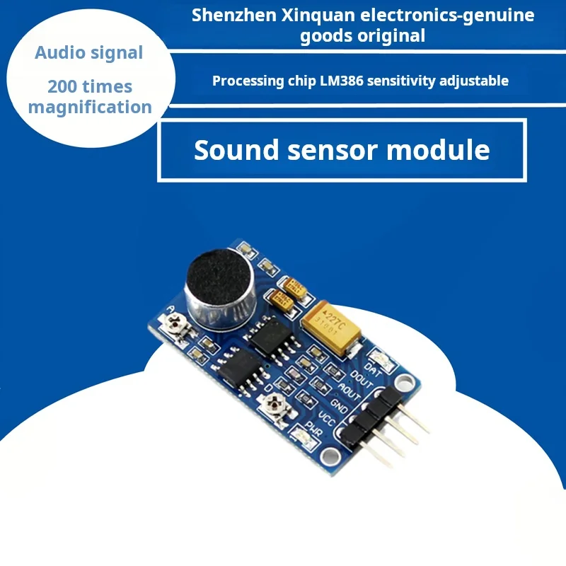 

Amplifier Sound Sensor Voice Control Module Sound Detection Module Lm386 Compatible Arduino