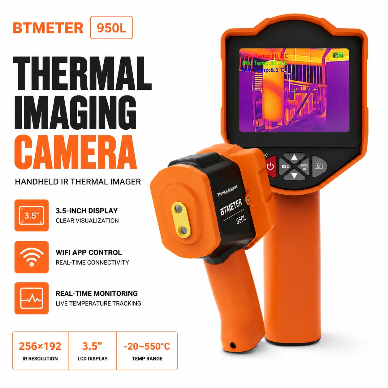 Nf 521 Thermal Imaging Camera - 256x192 IR Termal Kamera 25Hz, 3,5''