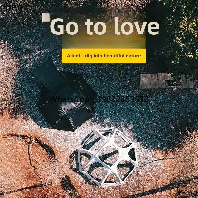 tent outdoor hemispherical rear connection vinyl outdoor shelter camping expansion rainstorm protection