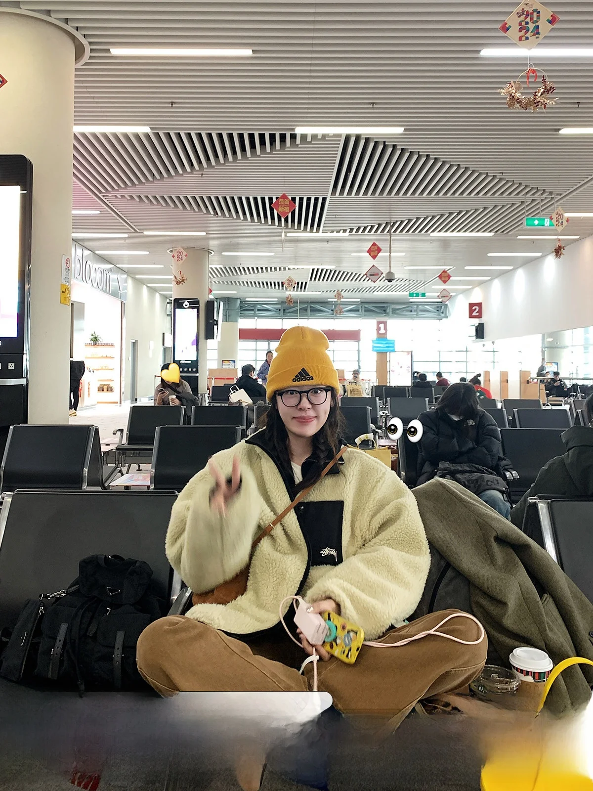 

Stberry Jump Retro American Bla8 eepskin Coat Women's Winter Double-Sided Wear Loose Warm Jaet Top