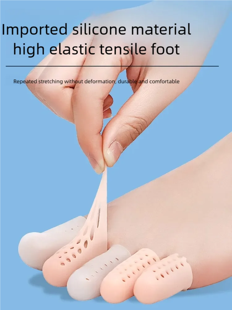 20 Buah Tabung Gel Pelindung Jari Silikon Lembut Pelindung Jari Kaki Kecil Penutup Lengan Pereda Nyeri Jagung Alat Perawatan Kaki Pemisah Jari Kaki