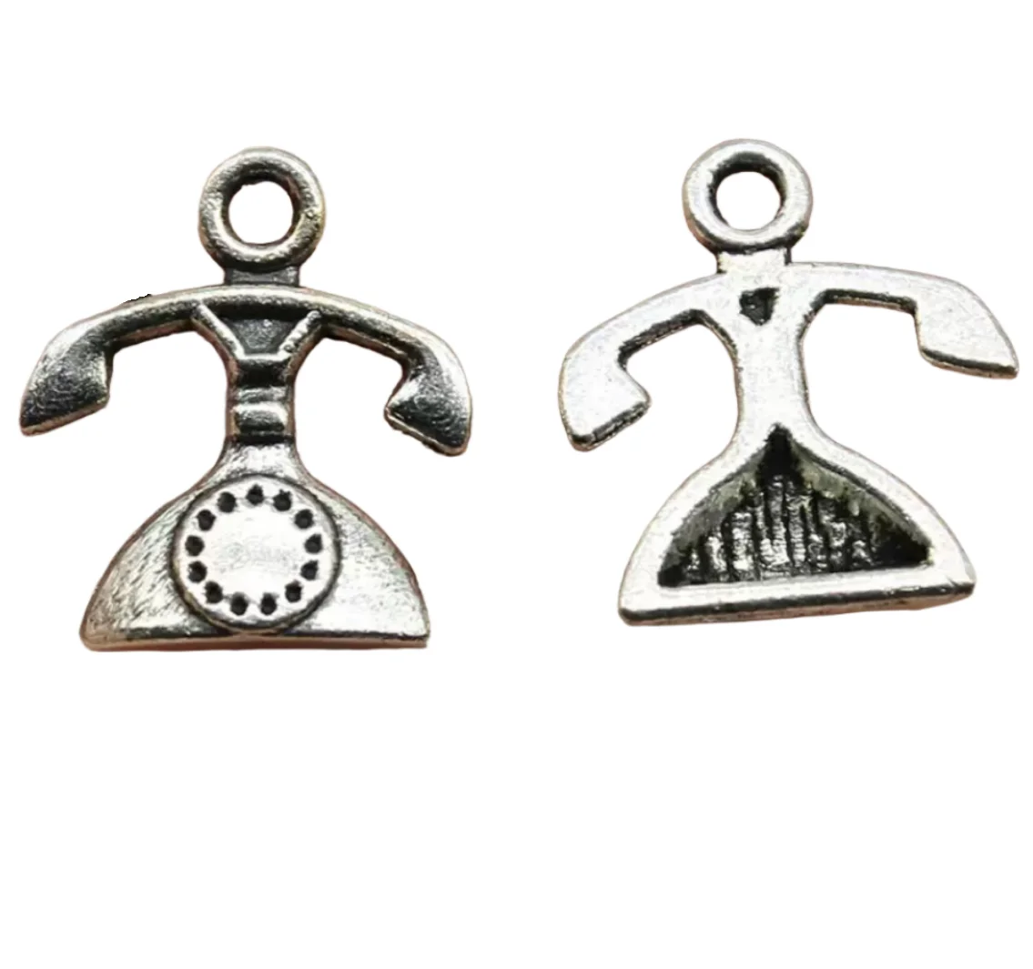 35pcs  16*14mm   Vintage old- fashioned telephone design pendants for handmade  Zinc alloy metal   HW3171