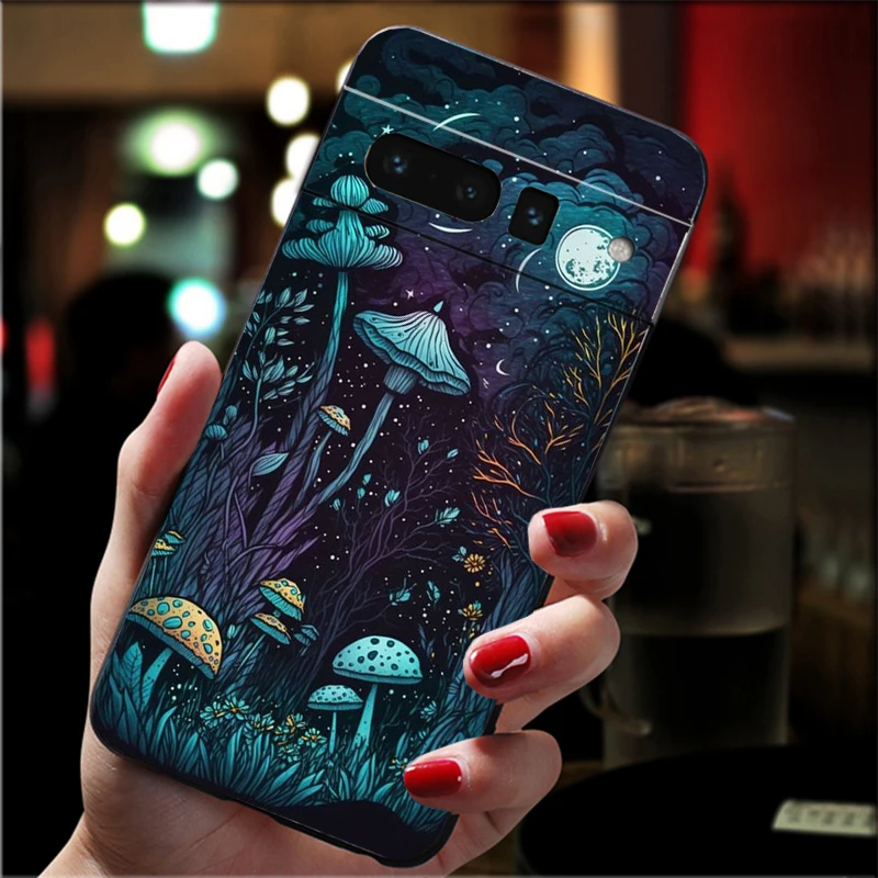 Mushroom Phone Case For Google Pixel 9 Pro XL 8 7 6 Pro Pixel 8A 7A 6A 4A 3A 3XL Pixel 8 7 6 5 4