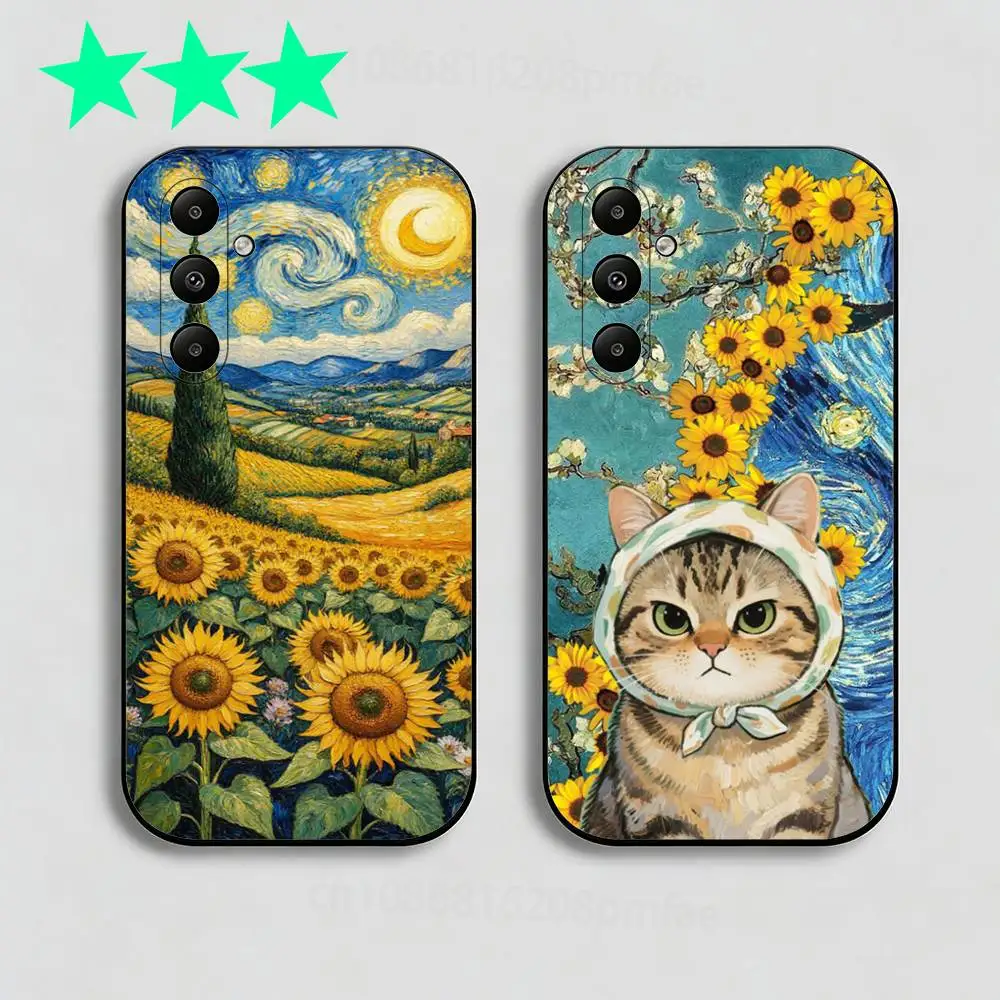 Van Gogh Sunflowers Phone Case For Samsung GalaxyA20,21,,40,41,51,71 Ultra Protective Phone Shell