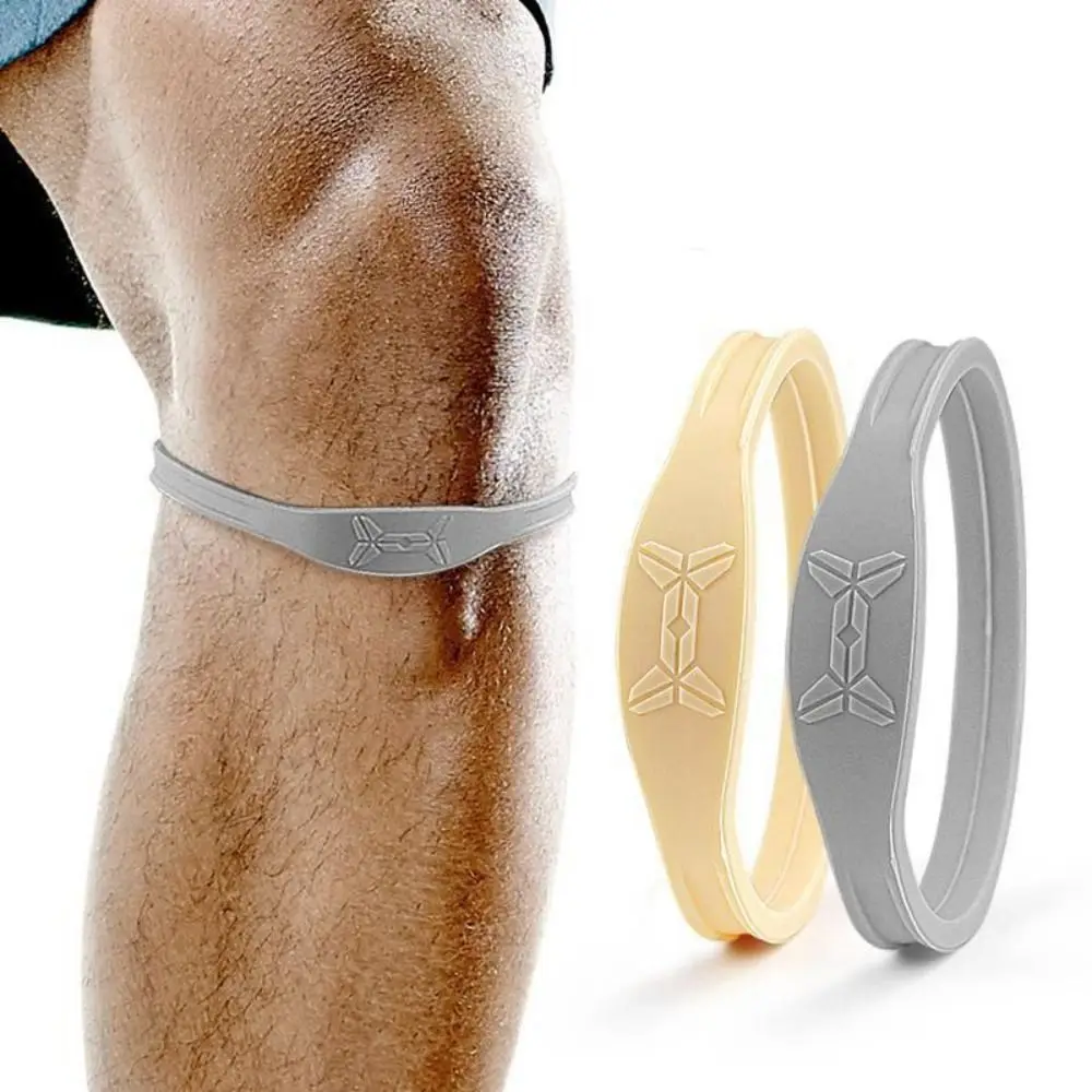 

Silicone Patella Belt Nude Grey Fixed Protection Knee Force Belt Flexible Highly Elastic Patella Knee Joint Rope Ring Women Men