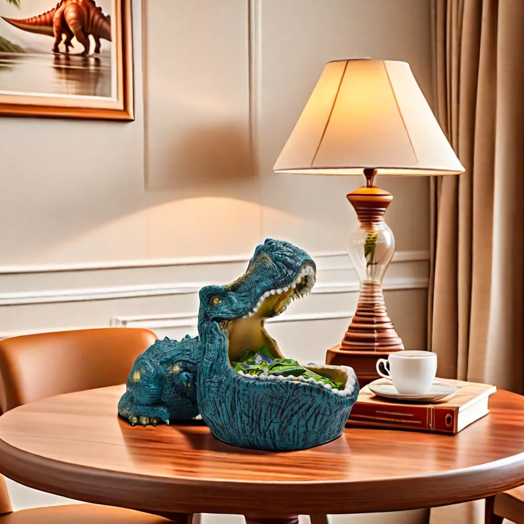 Creative personalized dinosaur storage ornament candy plate shoe cabinet key storage box home decoration