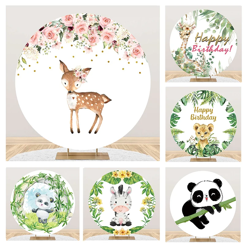 

Laeacco розовая лиса детский душ фон акварель цветочные животные фотография на день рождения