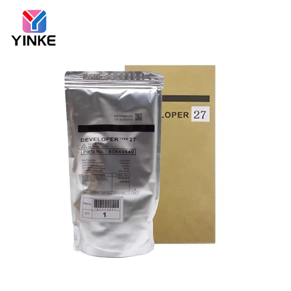 1250g Type27 Developer Powder For Ricoh Aficio MP9000 1100 1350 Pro907 907EX 1107 1107EX Pro 1357 1357EX OEM Quality Carrier