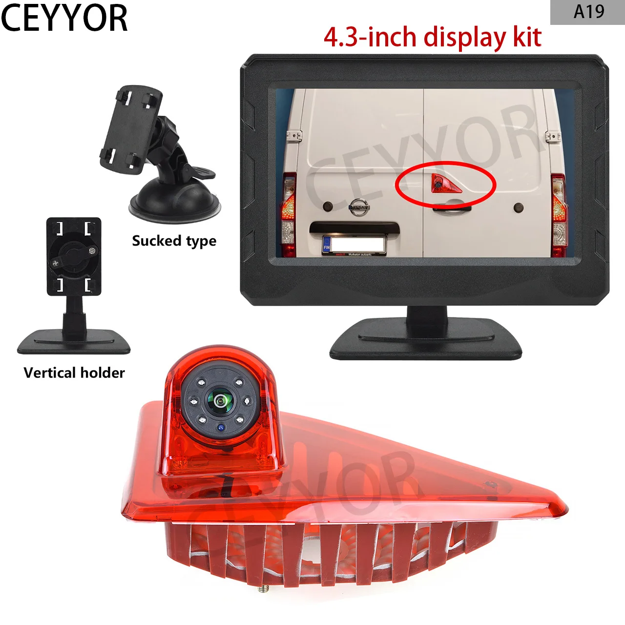 

forBrake Light Reversing Rear View Camera Monitor Kit for Renault Master/Nissan NV400 / Opel Movano (2010-2016)Car Backup Camera