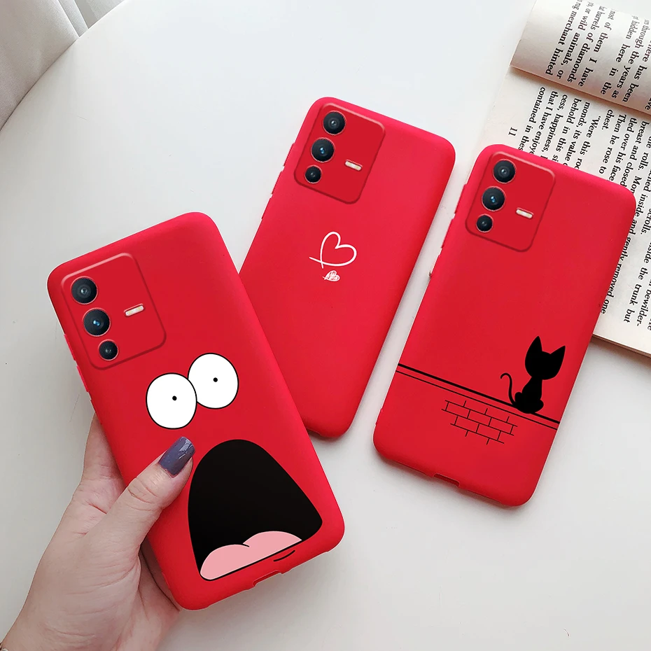 For Vivo V23 5G Case VivoV23 VivoV23e 5G Cute Painted Soft Rubber Silicone Shockproof Phone Case Back Cover For Vivo V23 V23e 5G