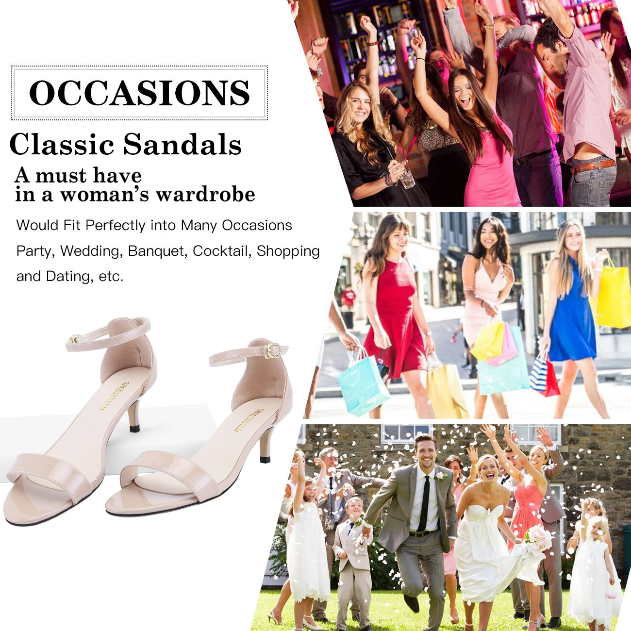 New 2024 Women Sandals Summer Sexy Pumps 5cm Low Heels Open Toe High Heels Ankle Strap Sandal Stilettos Dress Lady Wedding Shoes