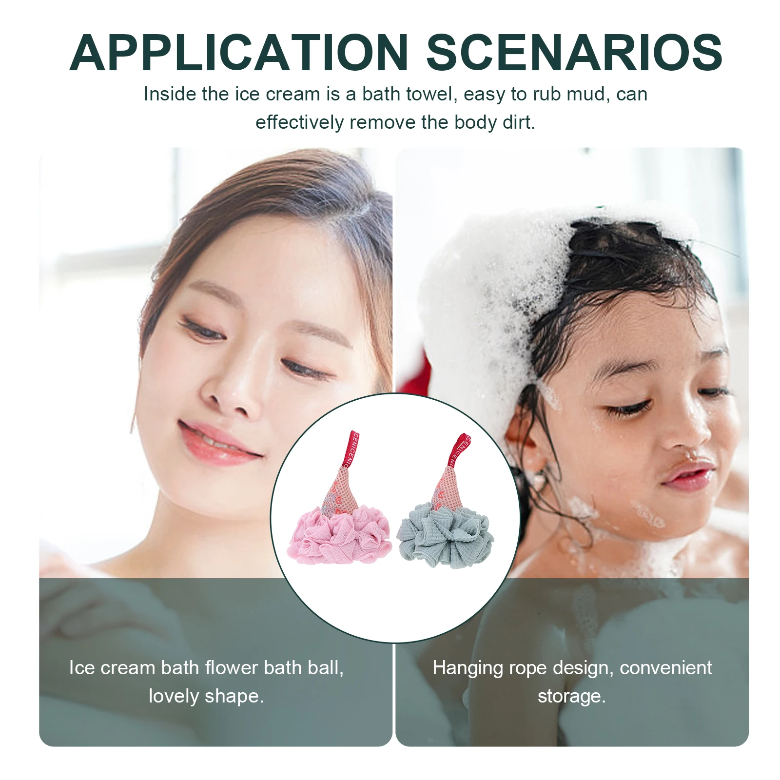 

Household Bathing Balls Flowers and Shower -bath Poufs Sponge Shower-Bath Mesh Baby