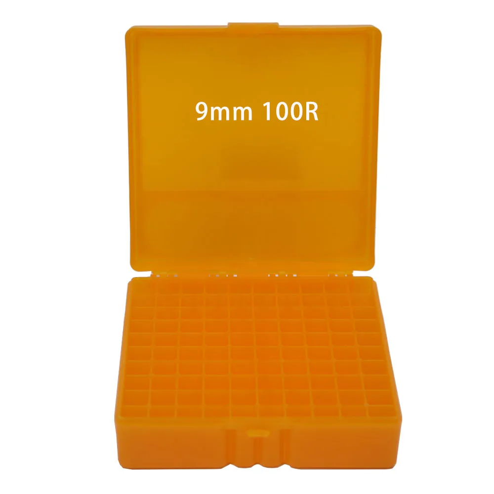 50/100 Rondes Tactische Kogel Box 9mm/.223/.38Super Pistool Geweer Munitie Carry Opbergdoos Flip-Top Kogels case Jacht Accessoire