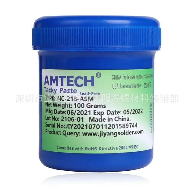 AMTECH NC-218-ASM pasta kalafonii 100g pasta naprawcza lepka topnik do pasty lutowniczej makaron de solda kalafonia