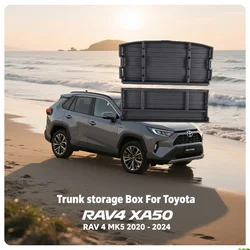 Ящик для хранения запасных шин багажника для Toyota RAV4 XA50 RAV 4 MK5 2020 2021 2023 2024 пылезащитные аксессуары для салона автомобиля Черный ABS