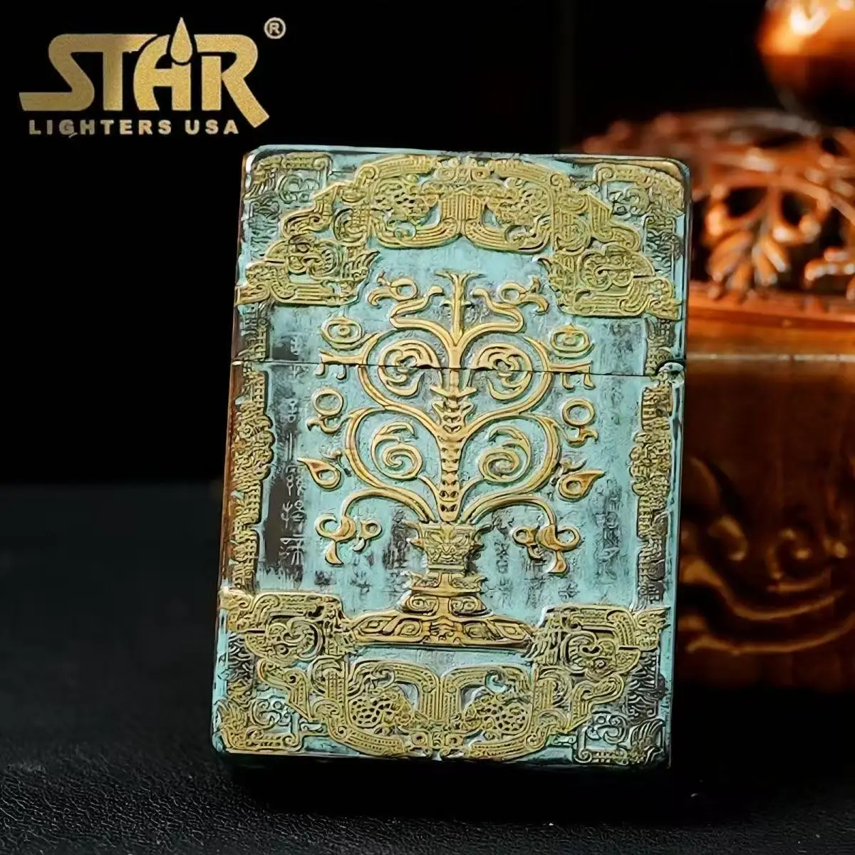 STAR ST9 NEW Bronze Buddha Fuel Lighter, Unique Craft Lighter, Cigarette Accessories, Men's Gift