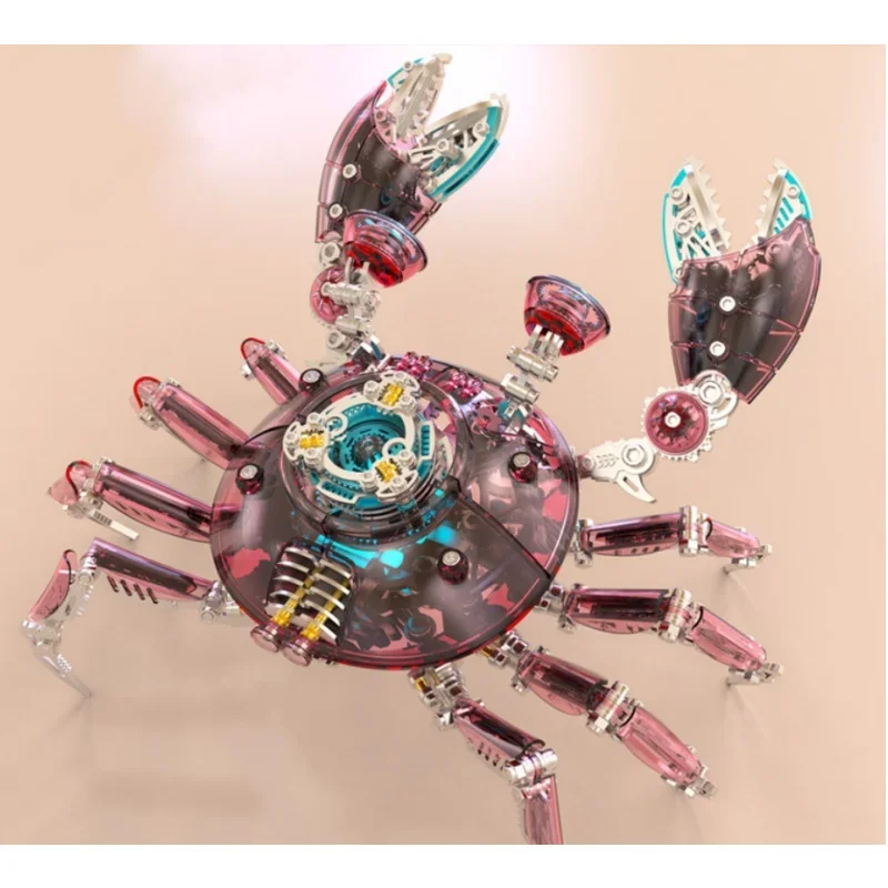 DIY Mechanische Krab Metalen Model Kit 3D Puzzel Magnetische Zuiglamp Assemblage Model Trendy Handgemaakte Speelgoed Ornamenten Geschenken