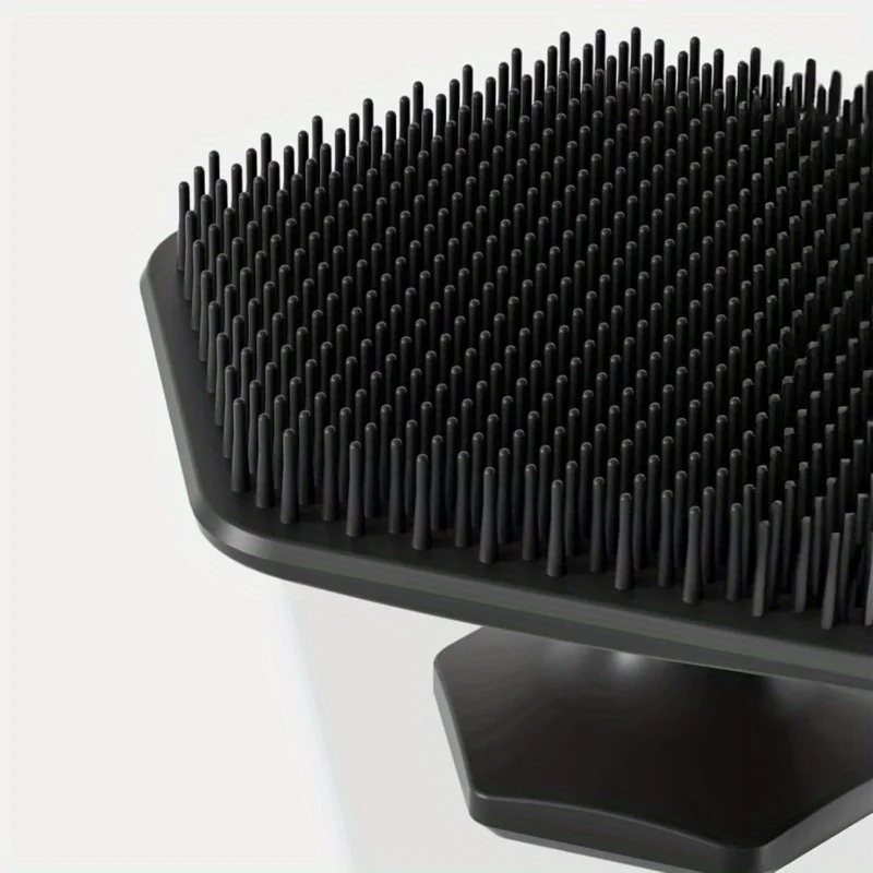 Siliconen gezichtsscrubber voor heren met massagekussen Ongeparfumeerde zachte baardhuidverzorgingstoolborstel voor dagelijkse reiniging