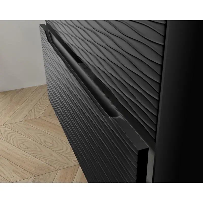 Kabinet Vanity Tunggal 32 Inci Hitam Matte