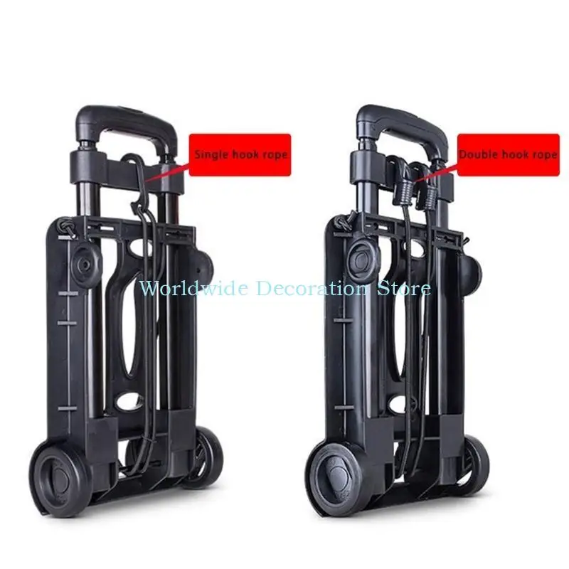 Q39B Foldable Trolley Cart Easy to Store Rolling Cart Folding Shopping Trolley Suitable for Groceries Shopping and Travel
