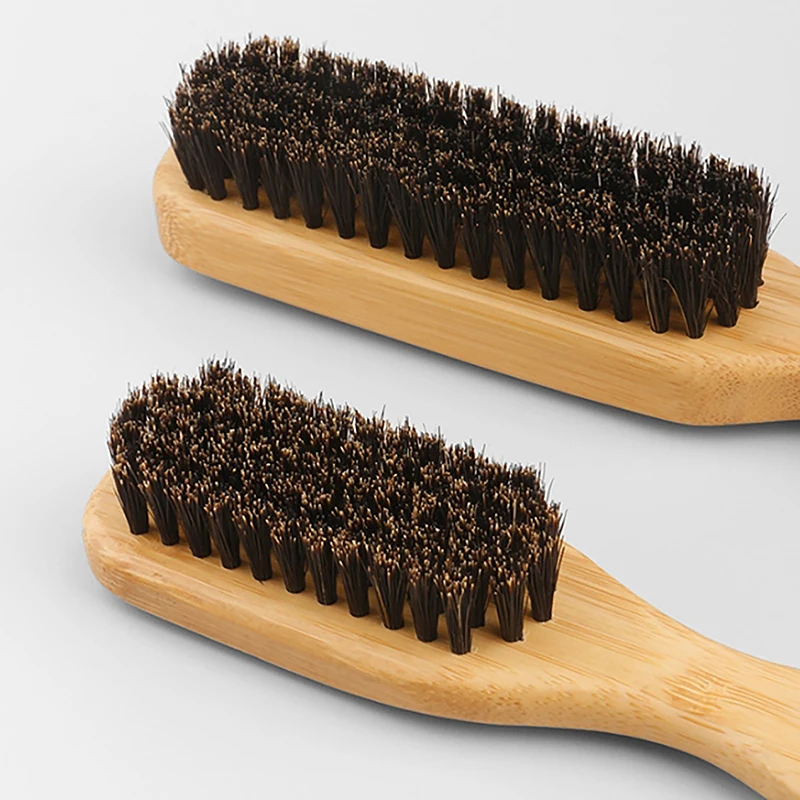

Wood Handle Boar Bristle Cleaning Brush Hairdressing Beard Brush Anti Static Barber Hair Styling Comb Shaving Tools For Men