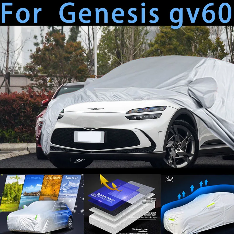 

For Genesis gv60 Car protective cover,sun protection,rain protection, UV protection,dust prevention auto paint protective