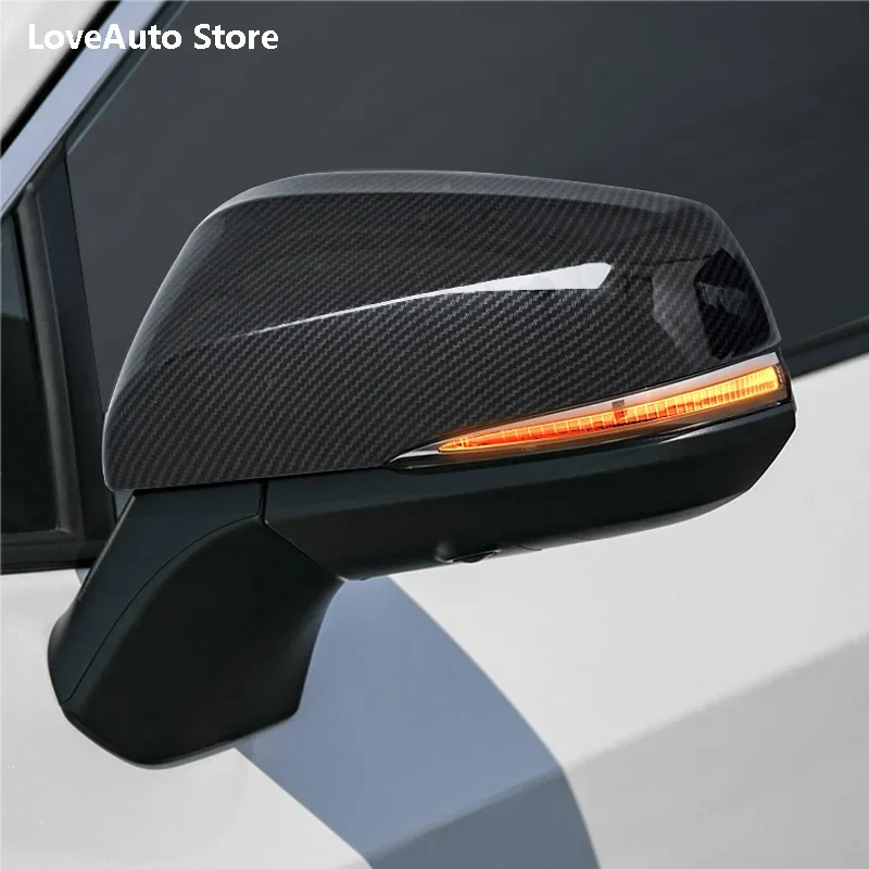 

For Toyota RAV-4 RAV4 XA50 XA50 2019-2024 Car Side Mirror Caps Cover Car Rear View Side Glass Mirror Cover Trim Frame