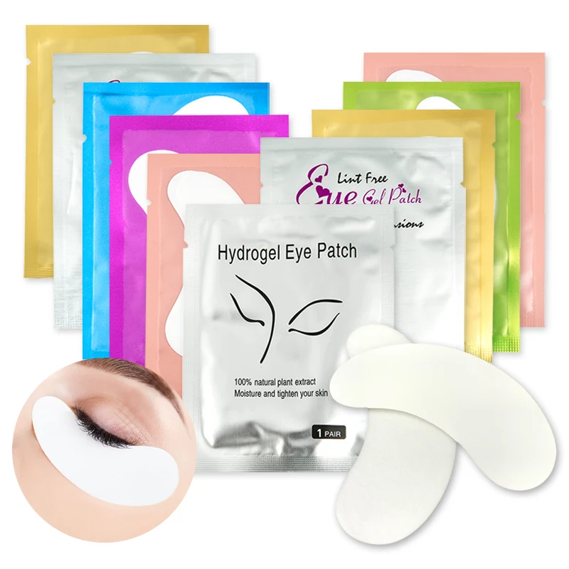 50 Pairs Eyelash Extension Paper Patches Lash Extension Supplies Eye Stickers Eyelash Under Eye Pads Eyelash Extension Tools